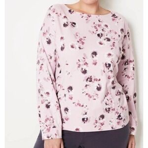J. Jill Womens Organic Cotton Pure Jill Seamed Boat-Neck Sweatshirt Size Large‎